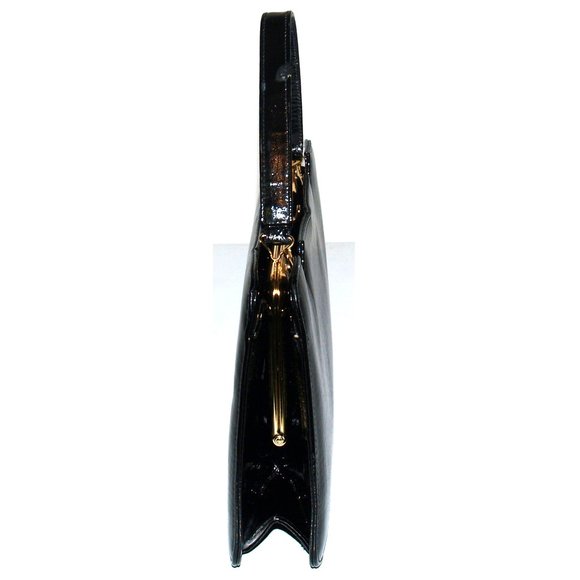 Vintage La Belle Montreal - Black Patent Leather Purse - Picture 15 of 16